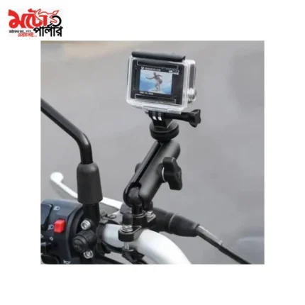 Motowolf Camera Holder mounted on motorcycle handlebar - 2