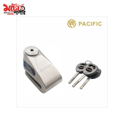 Pacific PL-D2 10mm disc lock on motorcycle brake disc