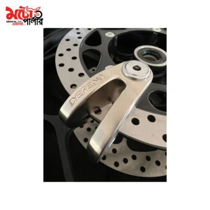 DCS555 stainless steel disc lock on motorcycle
