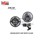 LED motorcycle headlight with clamp