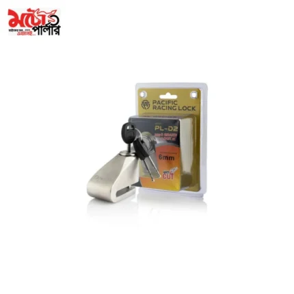 Pacific PL-D2 6mm disc lock on motorcycle